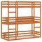 vidaXL Triple Bunk Bed without Mattress Wax Brown 80x200 cm Solid Wood Pine