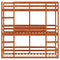 vidaXL Triple Bunk Bed without Mattress Wax Brown 80x200 cm Solid Wood Pine