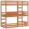 vidaXL Triple Bunk Bed without Mattress Wax Brown 80x200 cm Solid Wood Pine