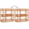vidaXL Triple Bunk Bed without Mattress Wax Brown 80x200 cm Solid Wood Pine