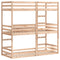 vidaXL Triple Bunk Bed without Mattress 90x200 cm Solid Wood Pine