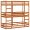 vidaXL Triple Bunk Bed without Mattress Wax Brown 90x200 cm Solid Wood Pine