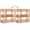 vidaXL Triple Bunk Bed without Mattress Wax Brown 90x200 cm Solid Wood Pine
