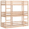 vidaXL Triple Bunk Bed without Mattress 90x190 cm Single Solid Wood Pine
