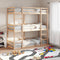 vidaXL Triple Bunk Bed without Mattress 90x190 cm Single Solid Wood Pine