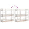 vidaXL Triple Bunk Bed without Mattress White 90x190 cm Single Solid Wood Pine