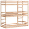 vidaXL Triple Bunk Bed without Mattress 75x190 cm Small Single Solid Wood Pine