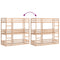 vidaXL Triple Bunk Bed without Mattress 75x190 cm Small Single Solid Wood Pine