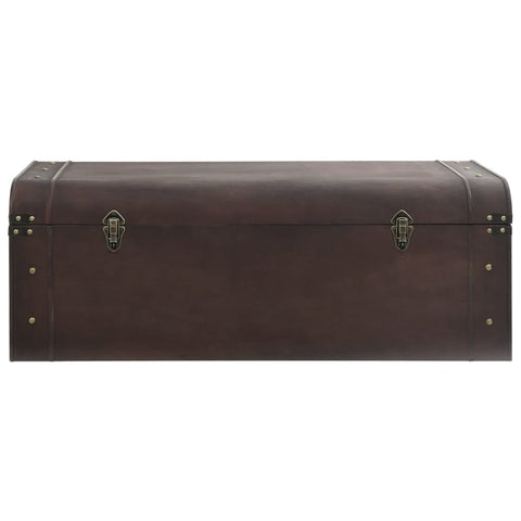 vidaXL Treasure Chest with Latches Dark Brown 110x50x39.5 cm Plywood
