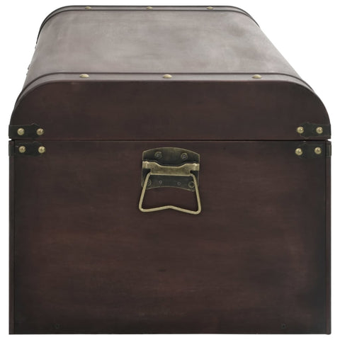 vidaXL Treasure Chest with Latches Dark Brown 110x50x39.5 cm Plywood