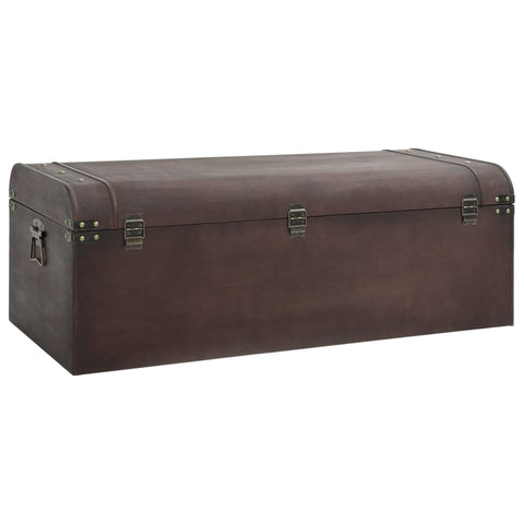 vidaXL Treasure Chest with Latches Dark Brown 110x50x39.5 cm Plywood