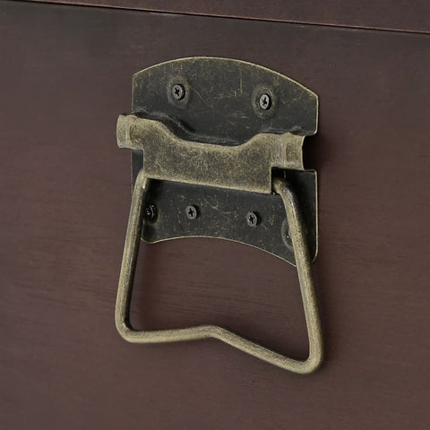 vidaXL Treasure Chest with Latches Dark Brown 110x50x39.5 cm Plywood