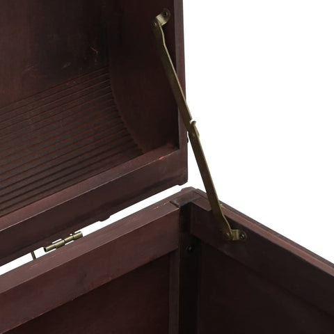 vidaXL Treasure Chest with Latches Dark Brown 110x50x39.5 cm Plywood