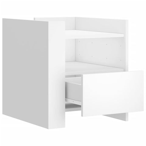 vidaXL Bedside Cabinet White 45x50x50 cm Engineered Wood