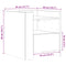 vidaXL Bedside Cabinet White 45x50x50 cm Engineered Wood