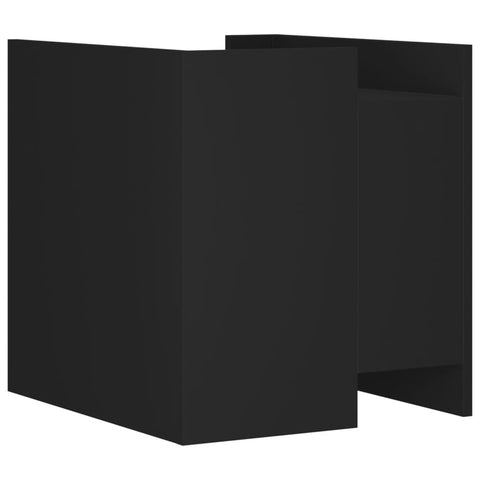 vidaXL Bedside Cabinet Black 45x50x50 cm Engineered Wood