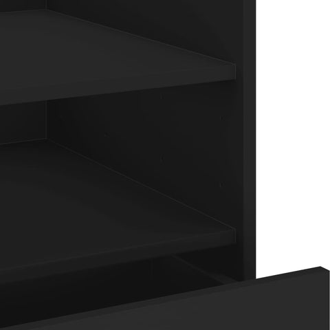 vidaXL Bedside Cabinet Black 45x50x50 cm Engineered Wood