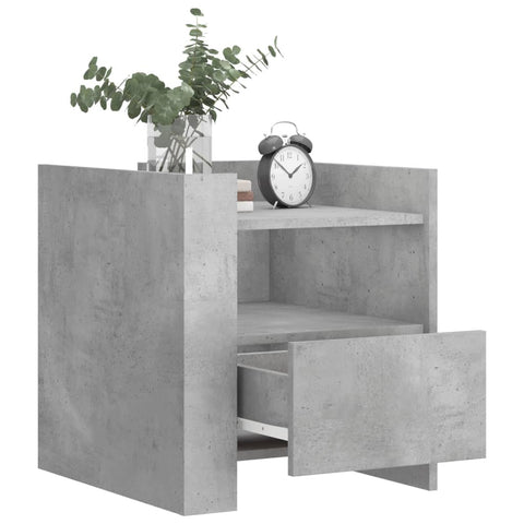 vidaXL Bedside Cabinet Concrete Grey 45x50x50 cm Engineered Wood