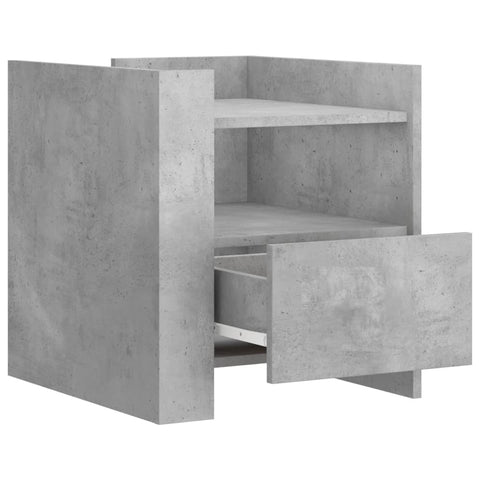 vidaXL Bedside Cabinet Concrete Grey 45x50x50 cm Engineered Wood