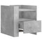 vidaXL Bedside Cabinet Concrete Grey 45x50x50 cm Engineered Wood