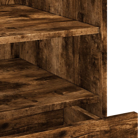 vidaXL Bedside Cabinet Smoked Oak 45x50x50 cm Engineered Wood