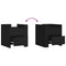 vidaXL Bedside Cabinet Black 45x50x50 cm Engineered Wood