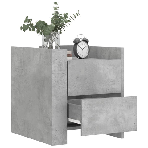 vidaXL Bedside Cabinet Concrete Grey 45x50x50 cm Engineered Wood