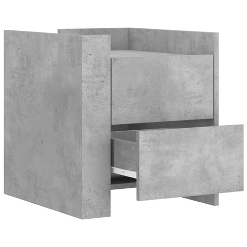 vidaXL Bedside Cabinet Concrete Grey 45x50x50 cm Engineered Wood