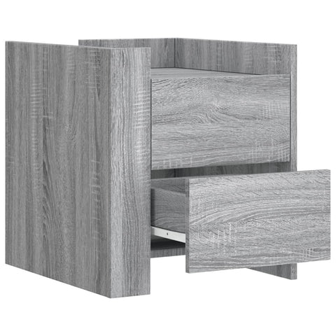 vidaXL Bedside Cabinet Grey Sonoma 45x50x50 cm Engineered Wood