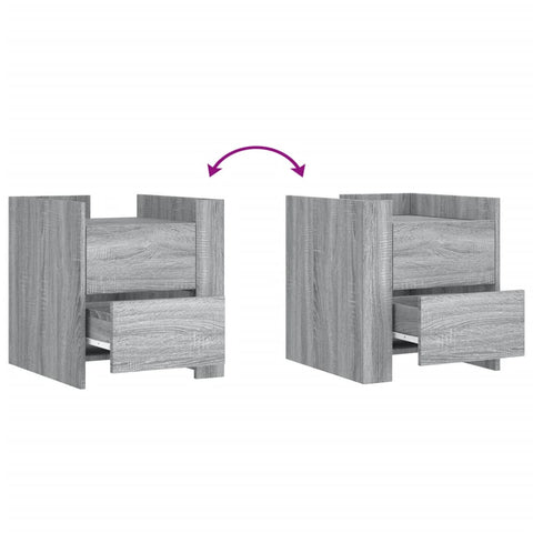 vidaXL Bedside Cabinet Grey Sonoma 45x50x50 cm Engineered Wood