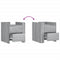 vidaXL Bedside Cabinet Grey Sonoma 45x50x50 cm Engineered Wood