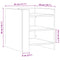 vidaXL Bedside Cabinet White 45x50x50 cm Engineered Wood