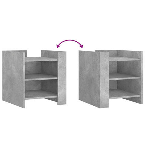vidaXL Bedside Cabinet Concrete Grey 45x50x50 cm Engineered Wood