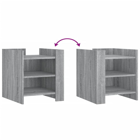 vidaXL Bedside Cabinet Grey Sonoma 45x50x50 cm Engineered Wood