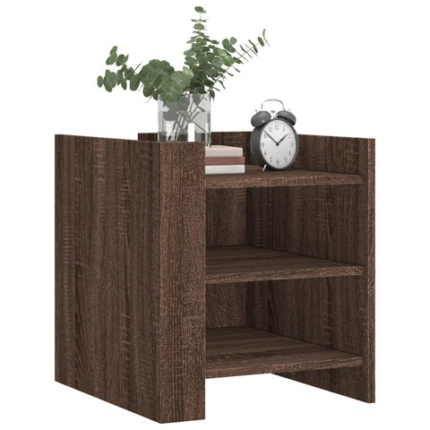 vidaXL Bedside Cabinet Brown Oak 45x50x50 cm Engineered Wood