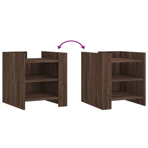 vidaXL Bedside Cabinet Brown Oak 45x50x50 cm Engineered Wood