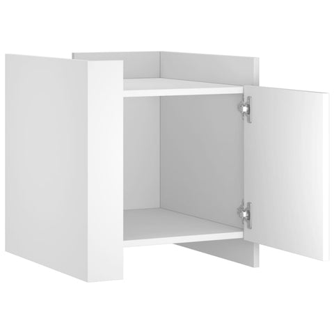 vidaXL Bedside Cabinet White 45x50x50 cm Engineered Wood