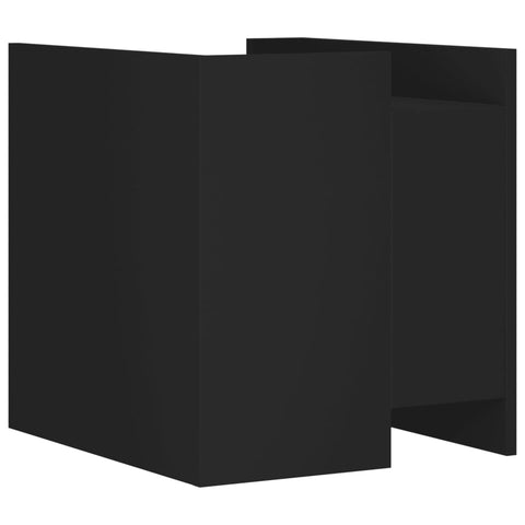 vidaXL Bedside Cabinet Black 45x50x50 cm Engineered Wood