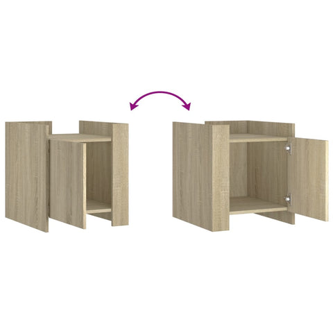 vidaXL Bedside Cabinet Sonoma Oak 45x50x50 cm Engineered Wood