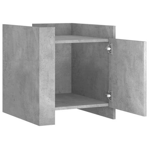 vidaXL Bedside Cabinet Concrete Grey 45x50x50 cm Engineered Wood