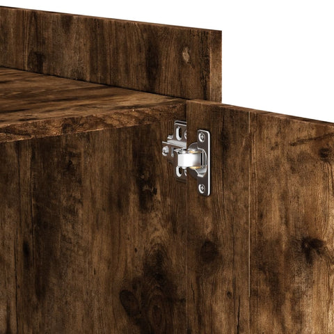 vidaXL Bedside Cabinet Smoked Oak 45x50x50 cm Engineered Wood