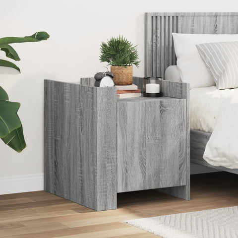 vidaXL Bedside Cabinet Grey Sonoma 45x50x50 cm Engineered Wood