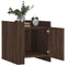 vidaXL Bedside Cabinet Brown Oak 45x50x50 cm Engineered Wood