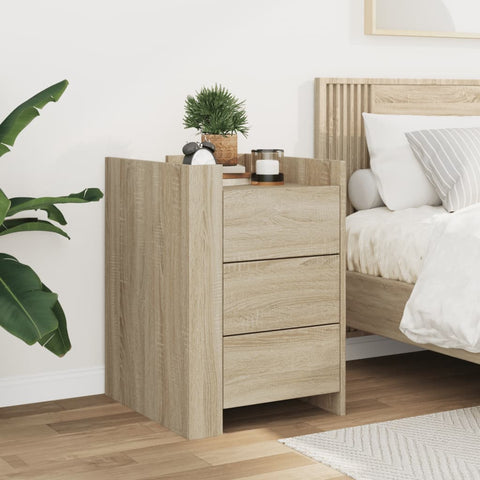 vidaXL Bedside Cabinet Sonoma Oak 45x50x65 cm Engineered Wood