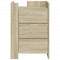 vidaXL Bedside Cabinet Sonoma Oak 45x50x65 cm Engineered Wood