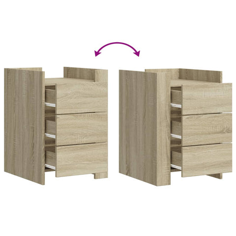 vidaXL Bedside Cabinet Sonoma Oak 45x50x65 cm Engineered Wood