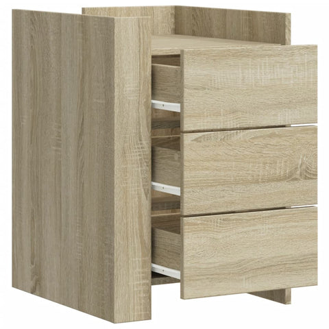 vidaXL Bedside Cabinet Sonoma Oak 45x50x65 cm Engineered Wood
