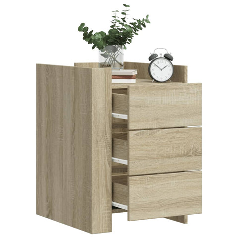 vidaXL Bedside Cabinet Sonoma Oak 45x50x65 cm Engineered Wood