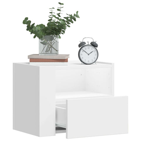 vidaXL Wall-mounted Bedside Cabinet White 45x30x35 cm