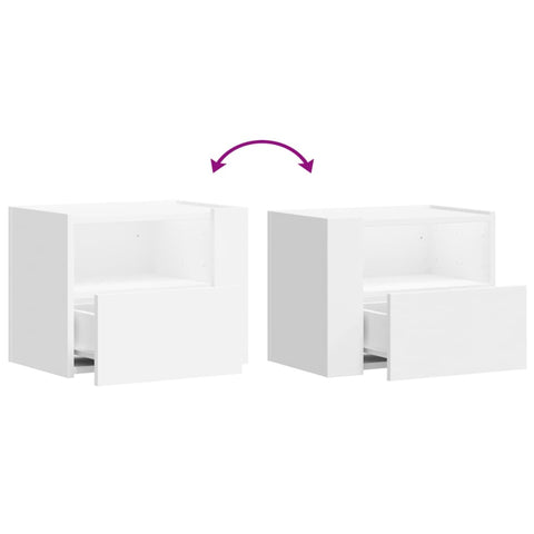 vidaXL Wall-mounted Bedside Cabinet White 45x30x35 cm